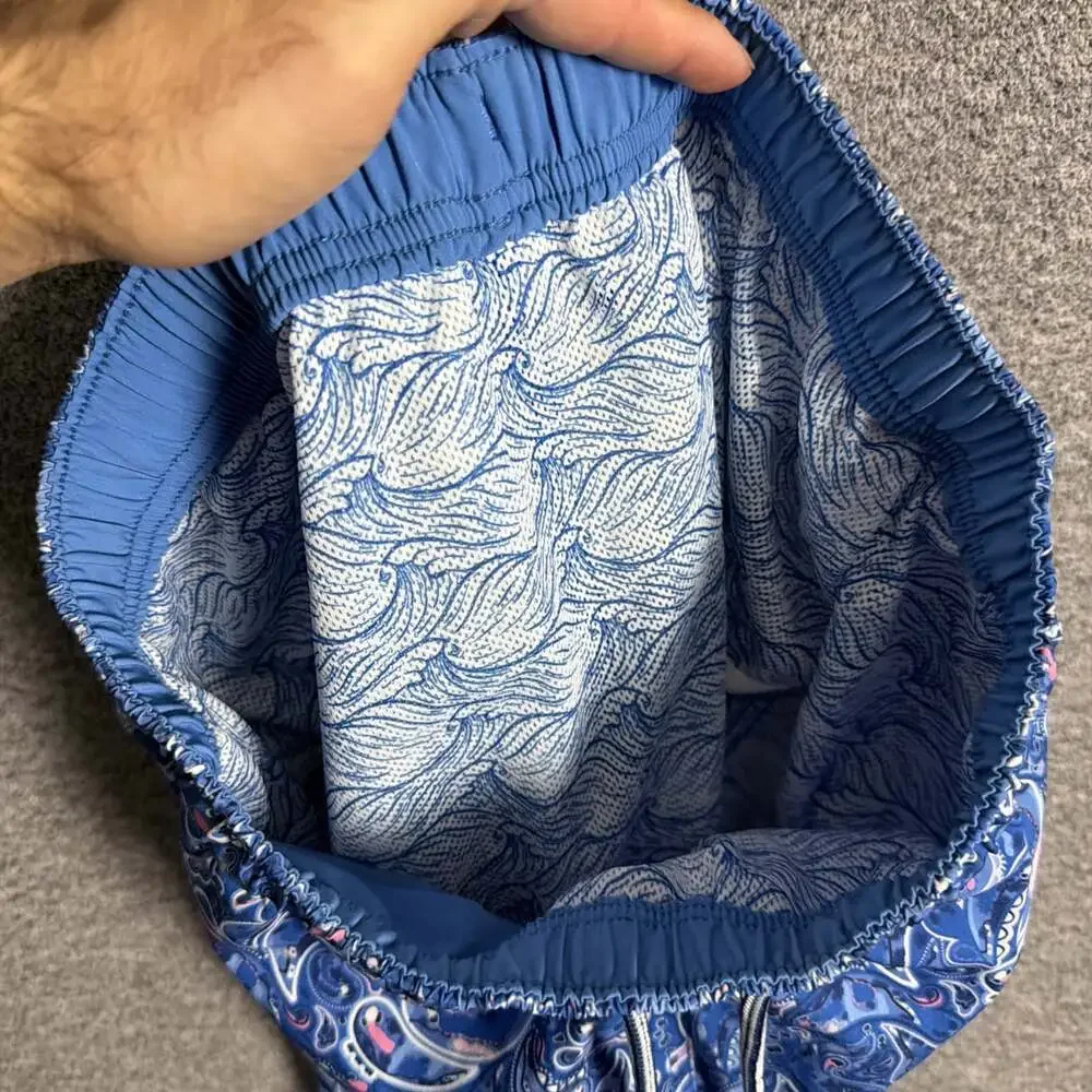 Peter Millar Men's Small Swim Trunks Seaside Paisley Print Shorts 8